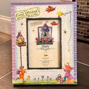 New Old Stock Vintage Camp Grandma Purple Photo Frame 4x6 Illustration Art